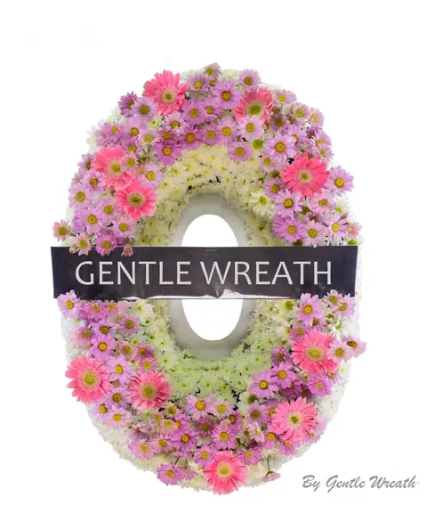 พวงหรีดโทนชมพู เยอบีร่า GW044